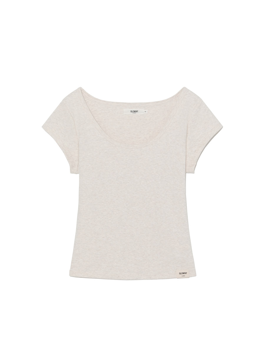 G DEEP SCOOP TEE (OATMEAL)
