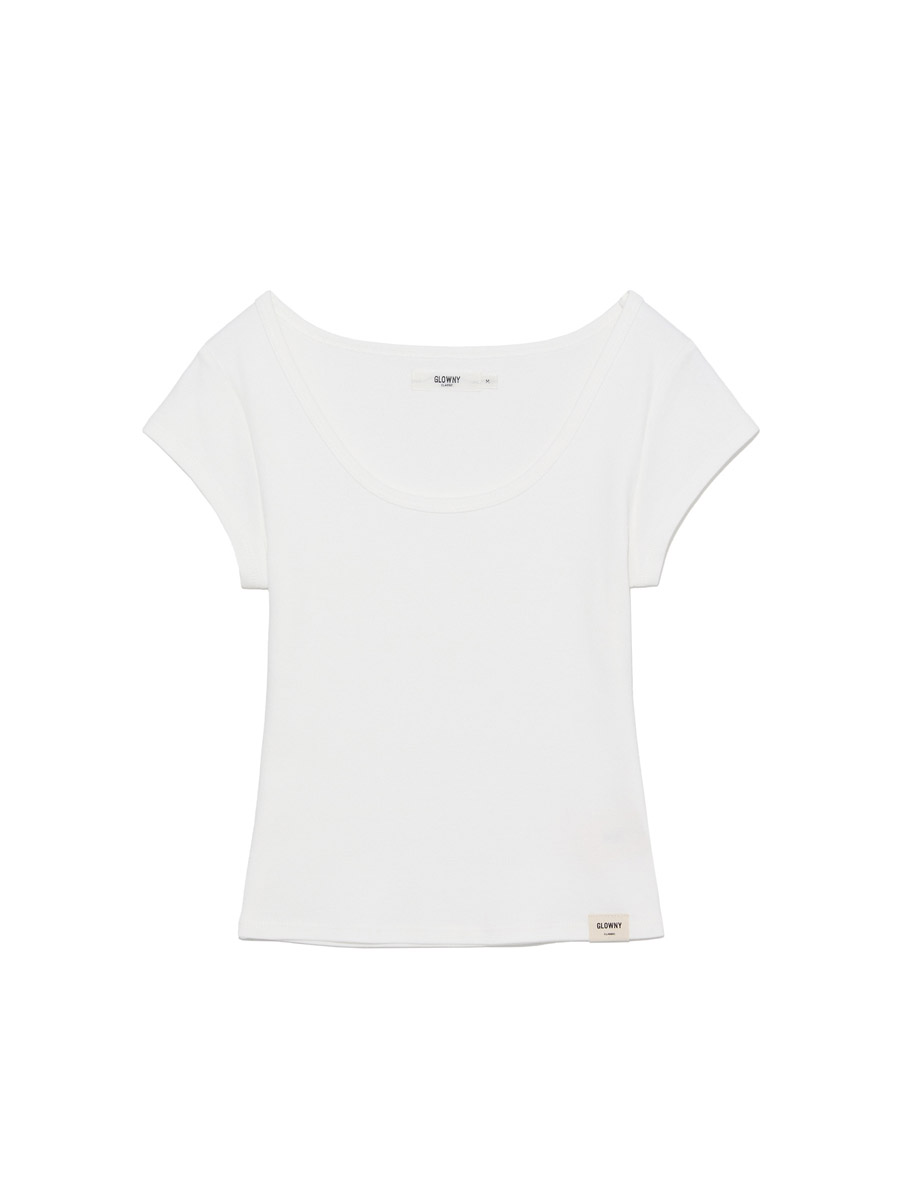 G DEEP SCOOP TEE (WHITE)