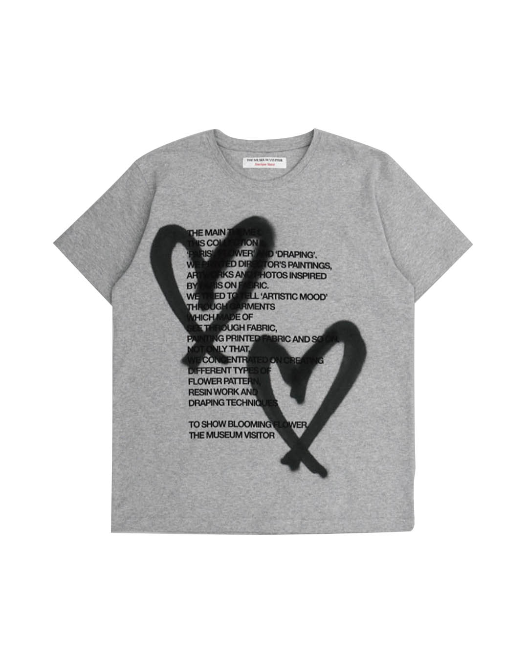 HEART SPRAYED T-SHIRTS (GREY)