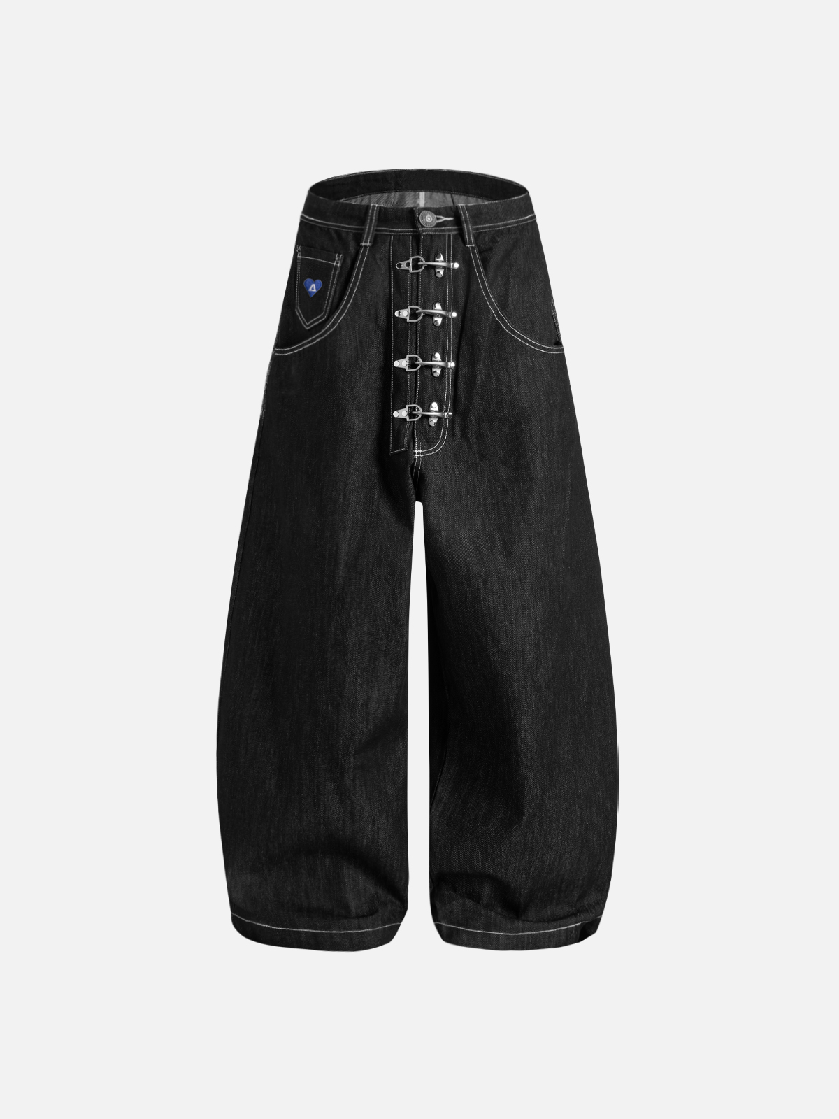 Aelfric Eden Metal Button Raw Baggy Barrel джинсы AE25CPQ31212-01TBLK