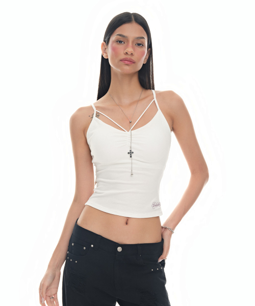 벨라 스트랩 나시_화이트 Vella Strap Sleeveless_White