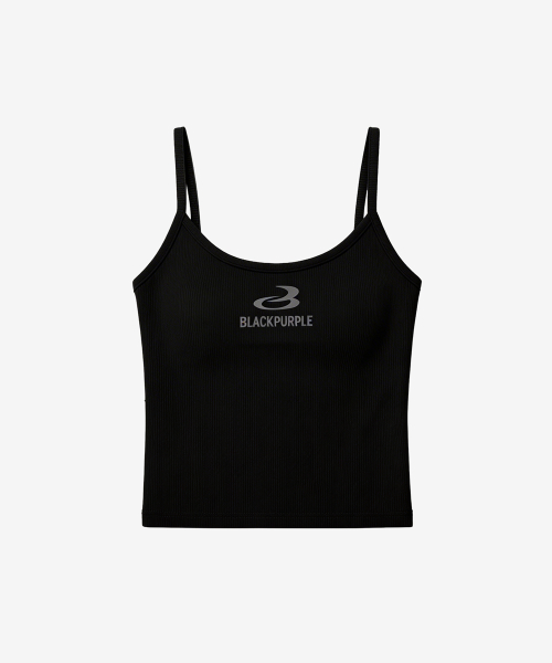 Трикотажный топ с открытой спиной Backless Rib Sleeveless_Black