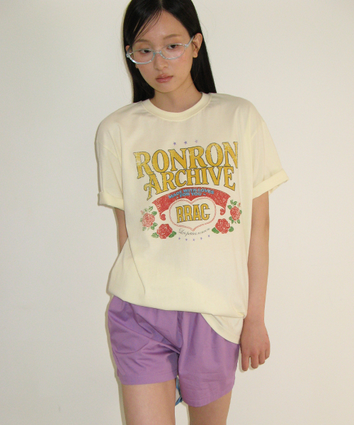ROSE RRAC OVER FIT T SHIRT SOFT YELLOW