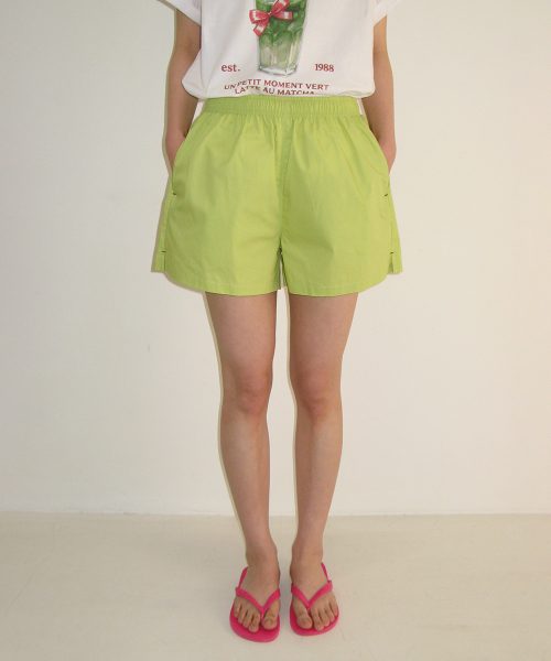 HEART POCKET TRUNK SHORT PANTS OLIVE