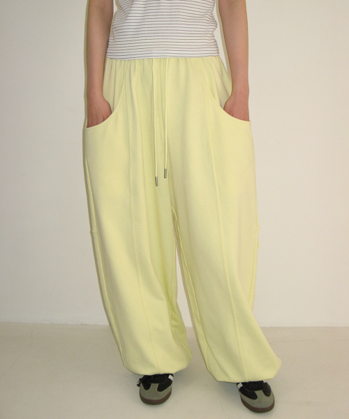 MINI HEART BALLOON JOGGER PANTS LEMON