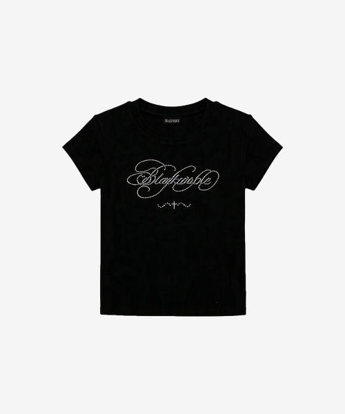 Черная футболка с блестками Glitter Flow Tee_Black