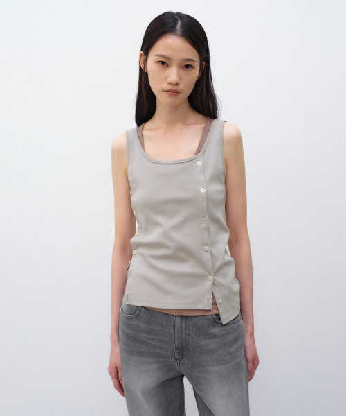 Удобная майка с пуговицами WARM GREY