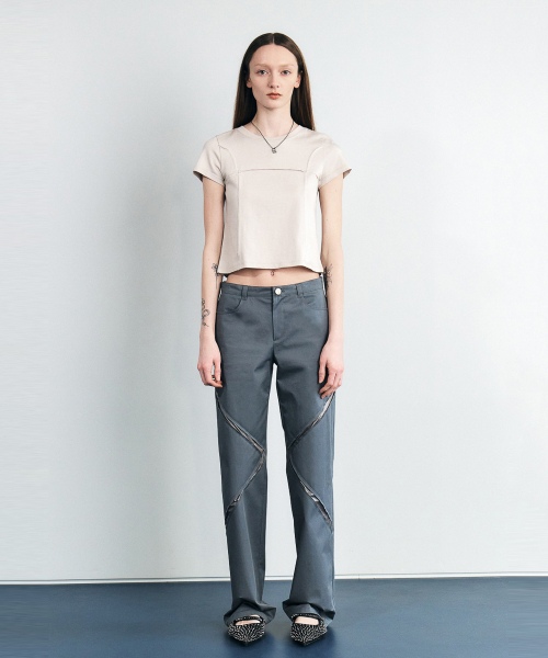 Хлопковые брюки с заниженной посадкой (Dark Gray)