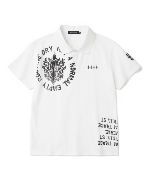 Symbol Crest Polo T-Shirts - White