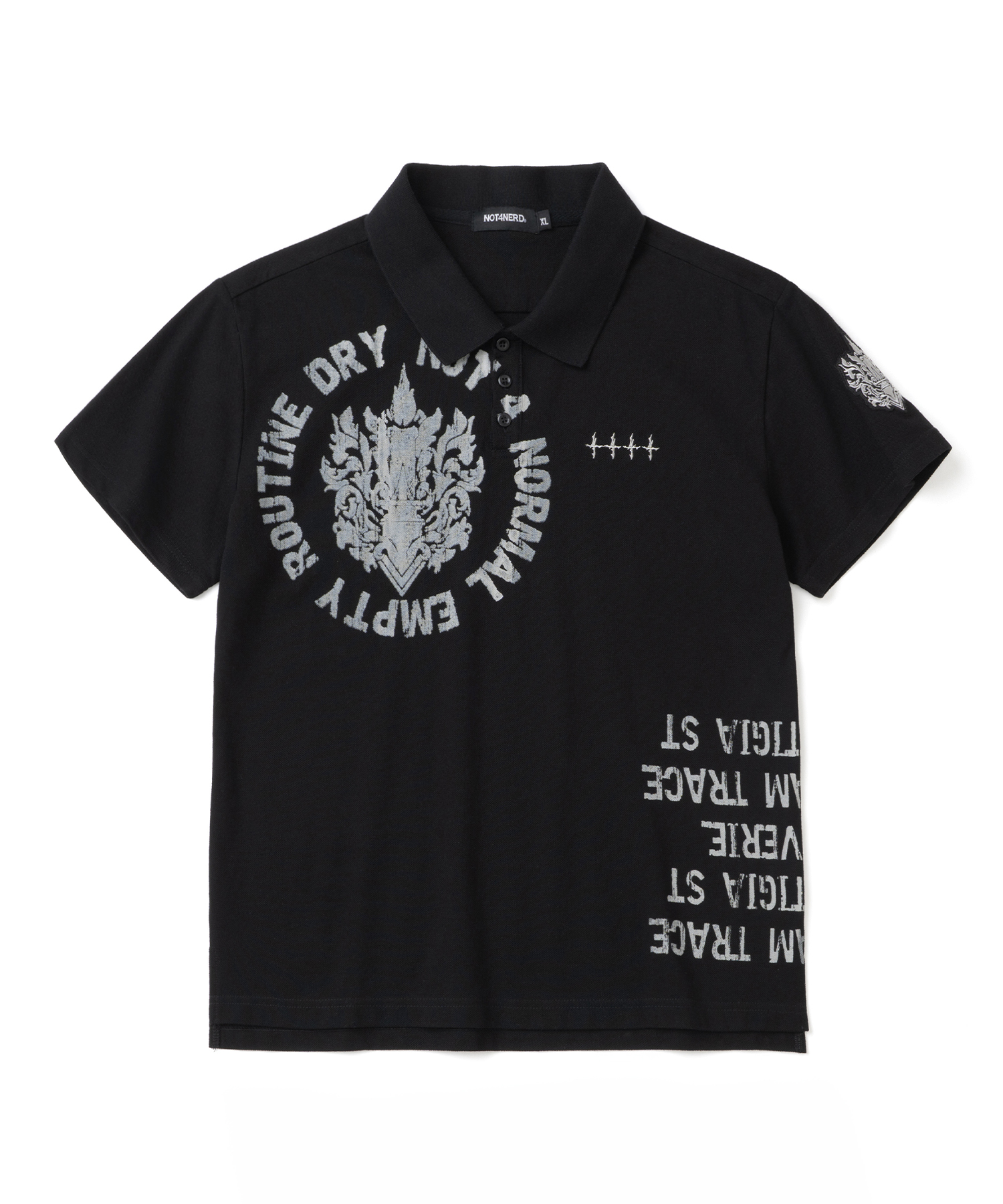 Symbol Crest Polo T-Shirts - Black