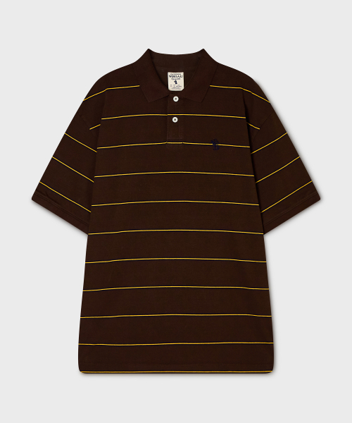 Stripe Collar T-Shirt / WHHAG2571U
