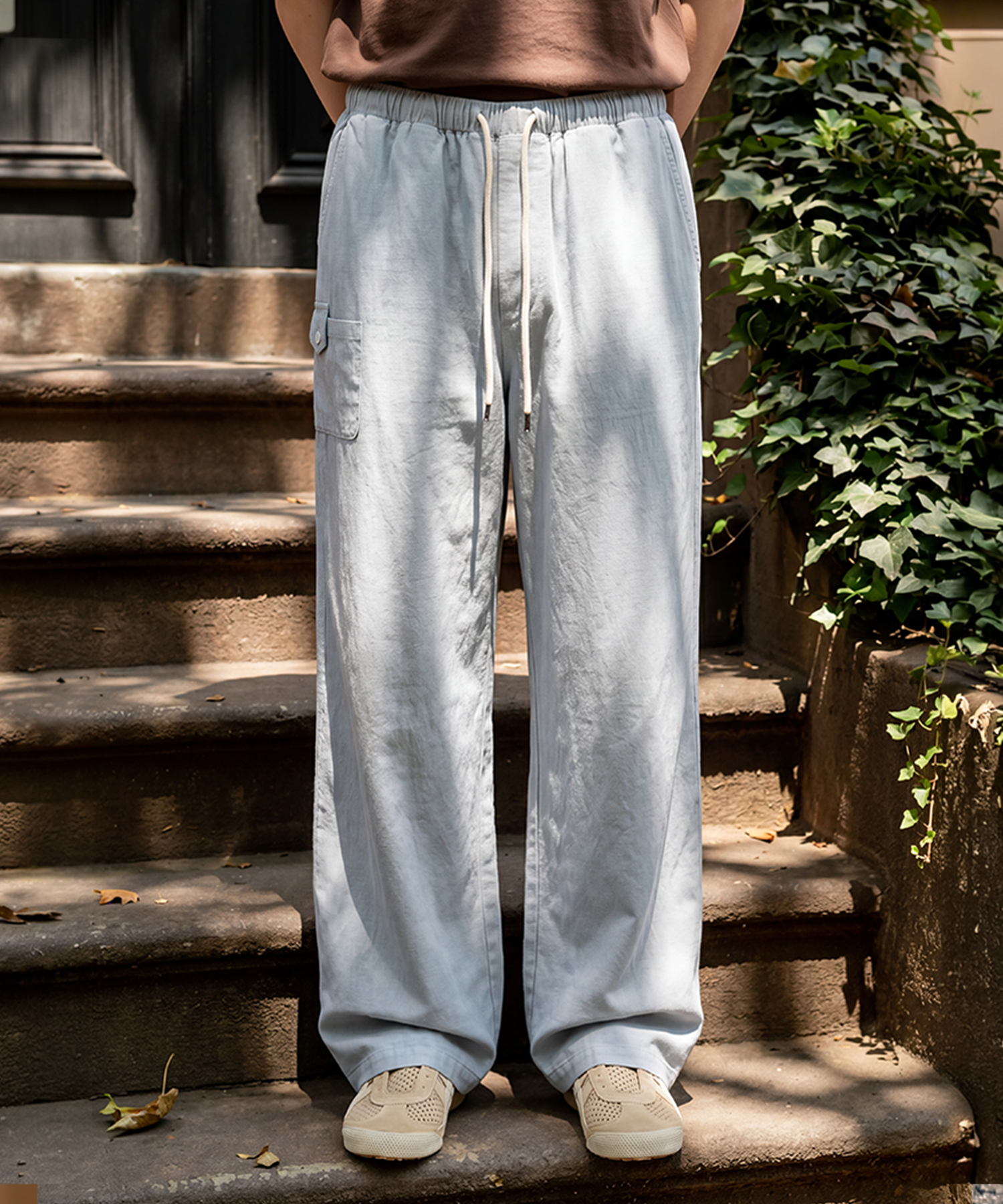 Day Light Banding Pants Lightblue JILP7859