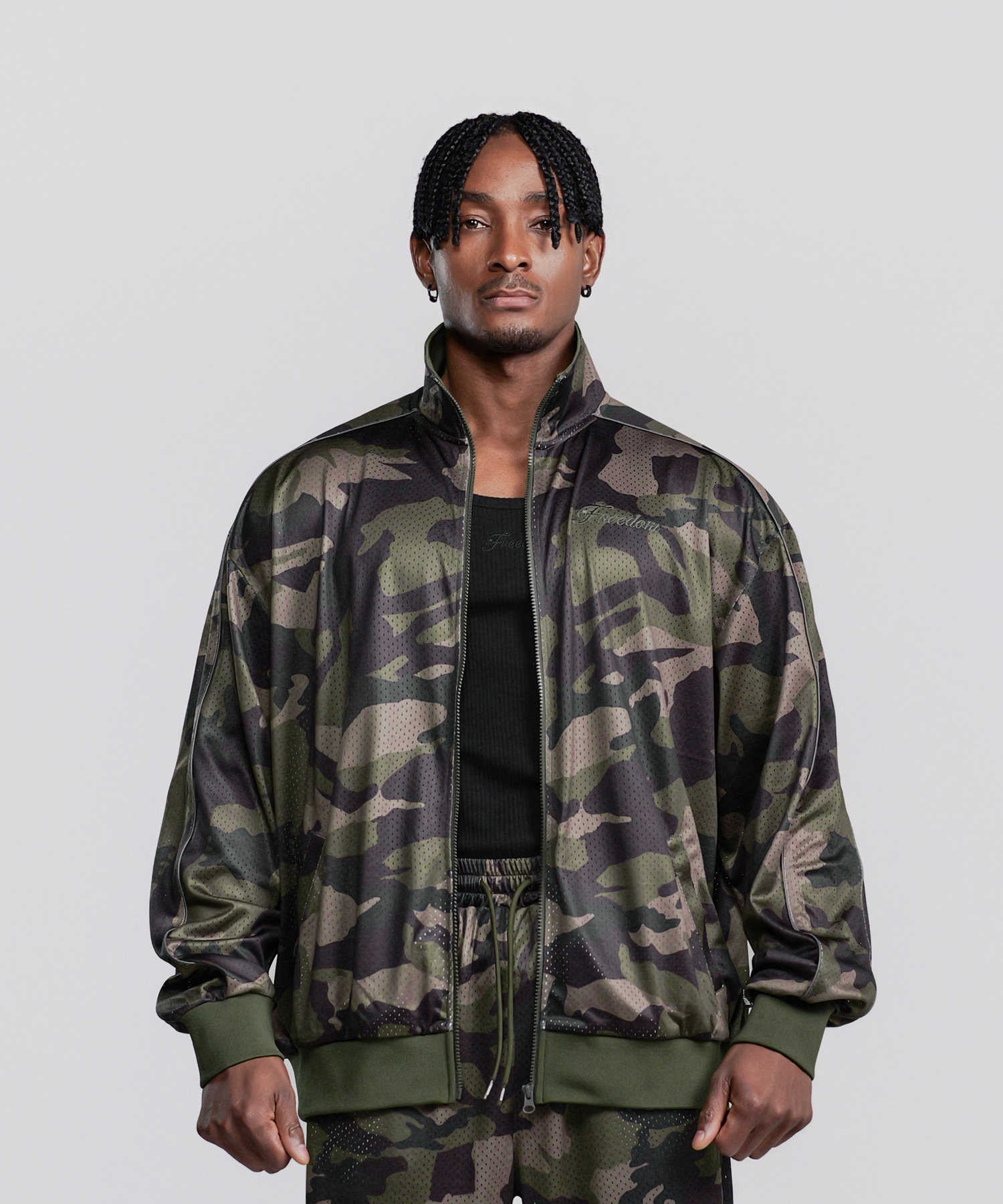 Entire Mesh Collar Jacket (Deep Camo)