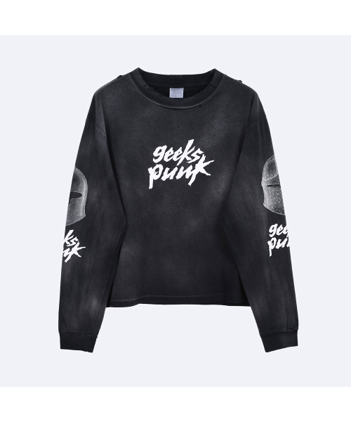 Geeks punk long sleeves - Black