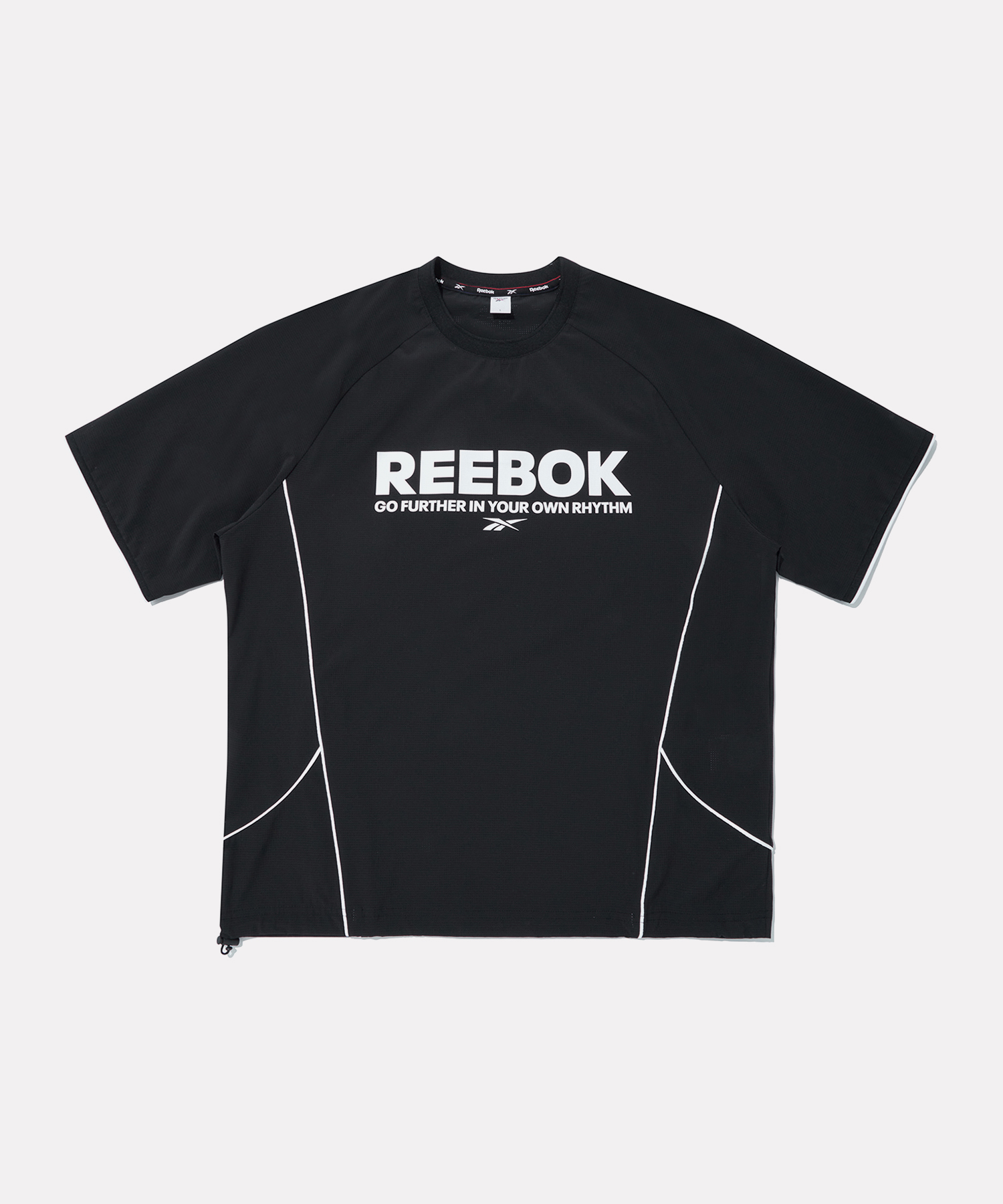 Спортивная сетчатая футболка с коротким рукавом - BLACK