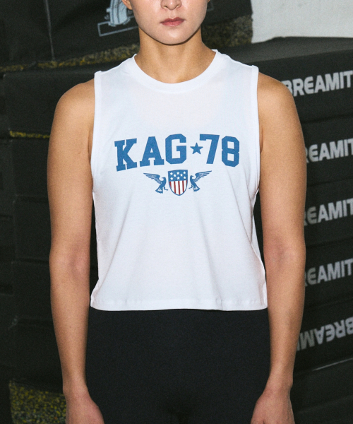 Кроп-топ без рукавов K.A.G 78 Regular Fit (White)