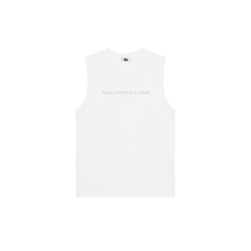 STUDDED SLEEVELESS T-SHIRT (WHITE)