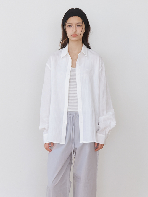 soft classic stripe shirt - cream