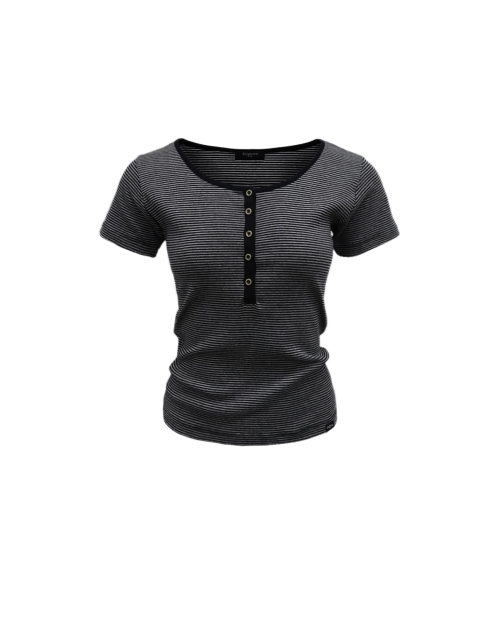 Футболка Henley в полоску Black