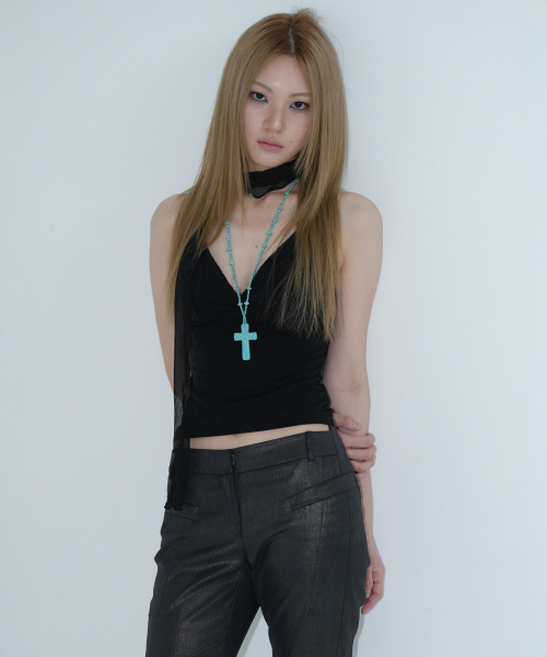 ARTIST V-NECK STRING SLEEVELESS (BLACK)