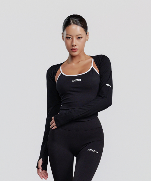 Лонгслив-болеро из модала (Black)