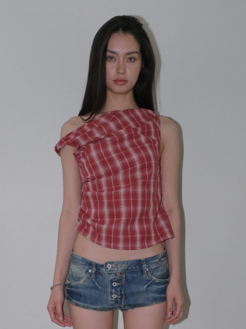 UNBALANCE SLEEVE TOP [красный]