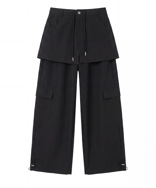 2WAY многослойный карго брюки (Dark Gray)