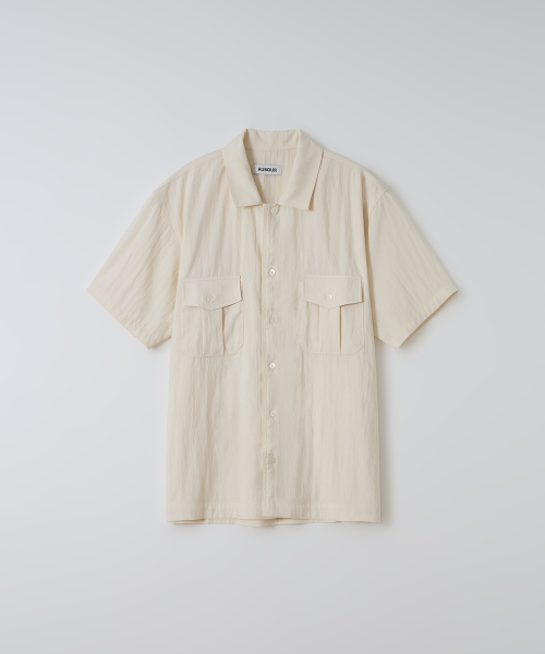 wrinkled lapel shirts (ivory)