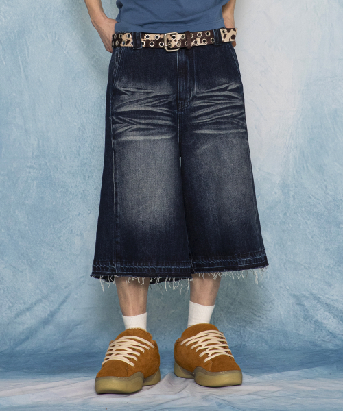 GP185 키메라 데님 버뮤다 팬츠 (INDIGO)