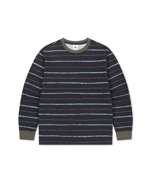 Pattern LS Tee Navy
