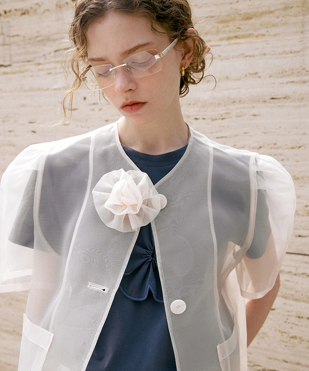 ROSE SEE-THROUGH JACKET_BEIGE