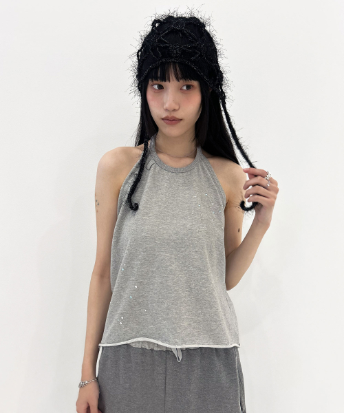 Snap Halter Top [Gray]