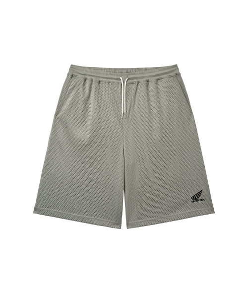 Mesh Bermuda Shorts Light Gray