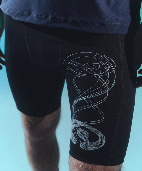 Беговые тайтсы Circular Running Half (Black)