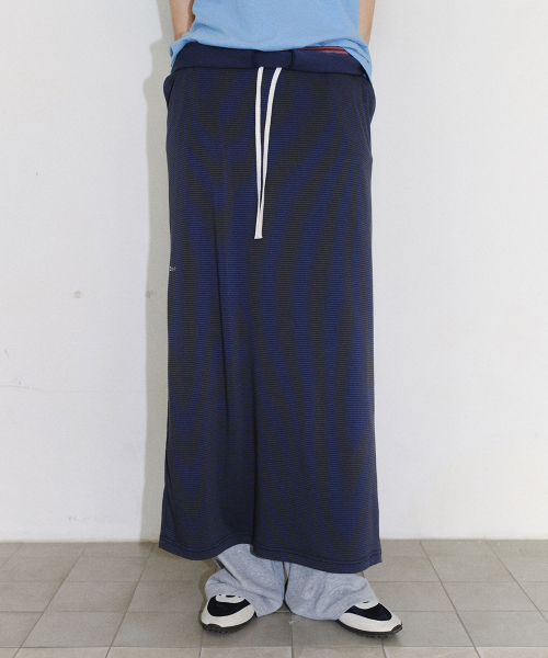 [CORE] COMFY MAXI SKIRT - DARK GREY