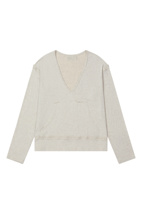 RAW V LONG SLEEVE IN OATMEAL
