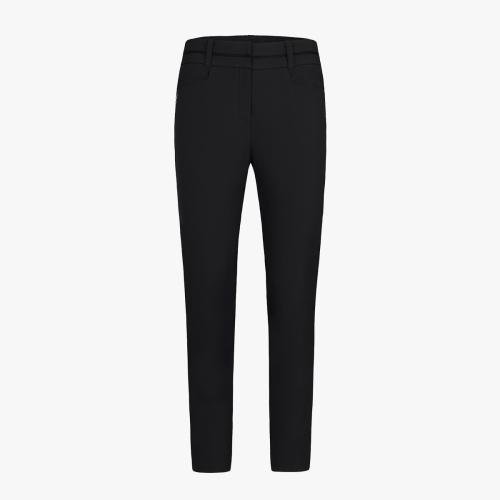 Прямые брюки с акцентом на талии (Black)