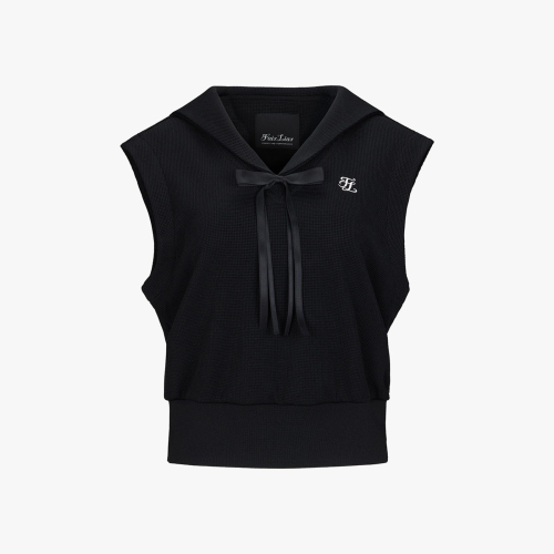 Вафельный жилет матроска (Black)