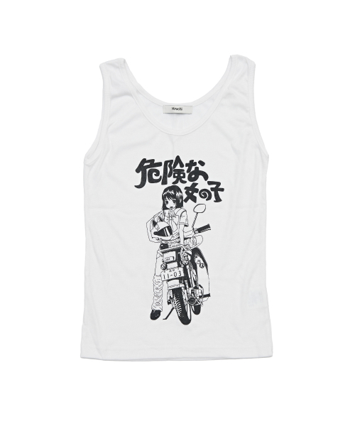 A MOTORCYCLE GIRL Sleeveless (WHITE)