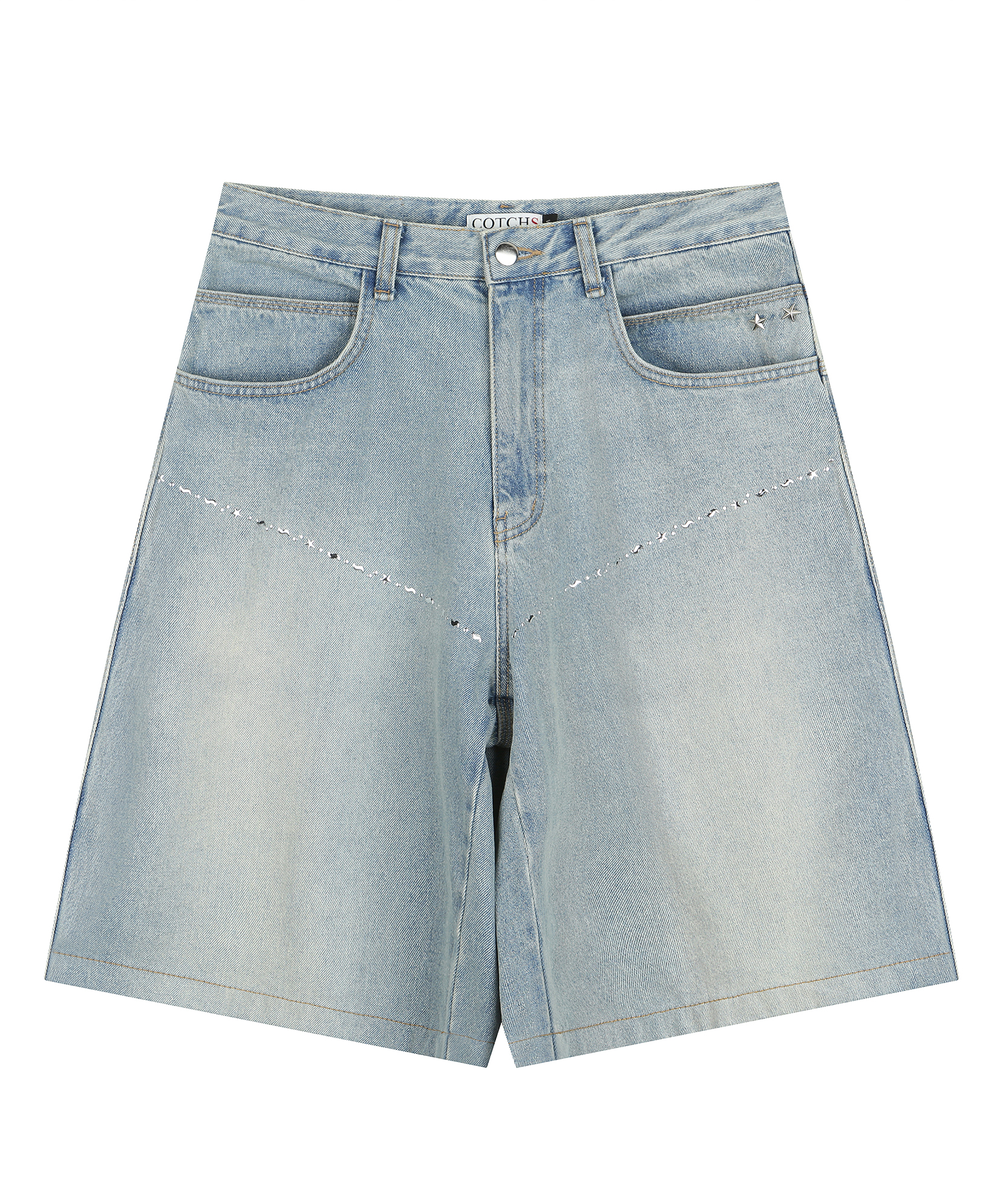 CUSTED HALF DENIM-GIRL