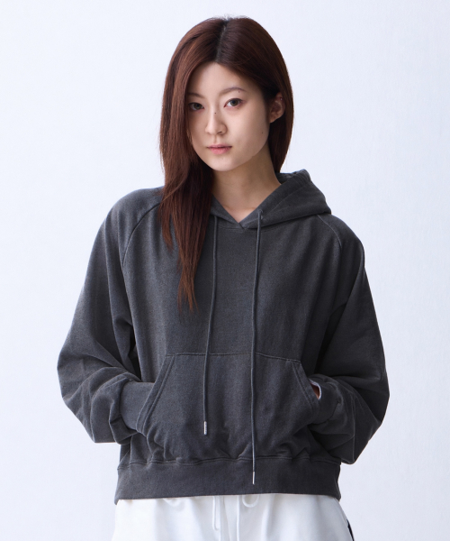 Кроп-худи реглан Slimline Charcoal