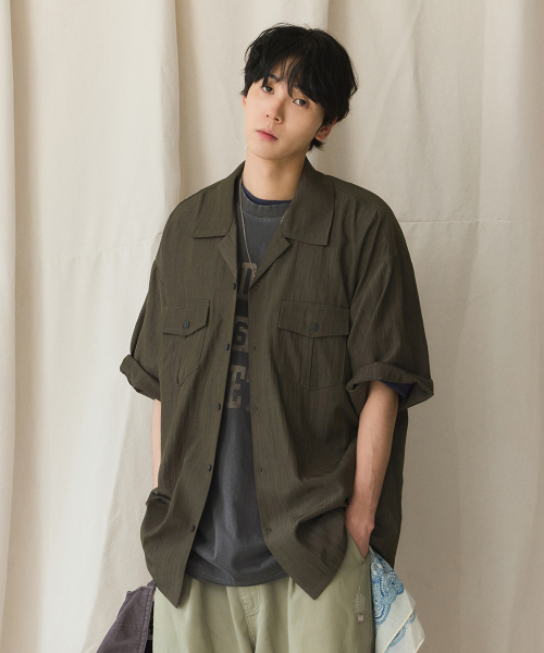 Рубашка-карго с двойным карманом Brown