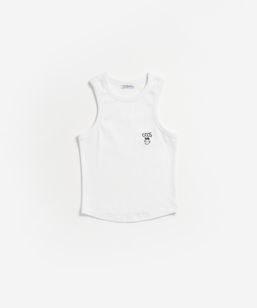 WHITE SPIKE BOY SLEEVELESS (W)