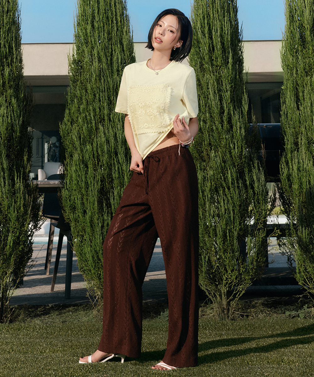 Жаккардовые курортные брюки 26SS