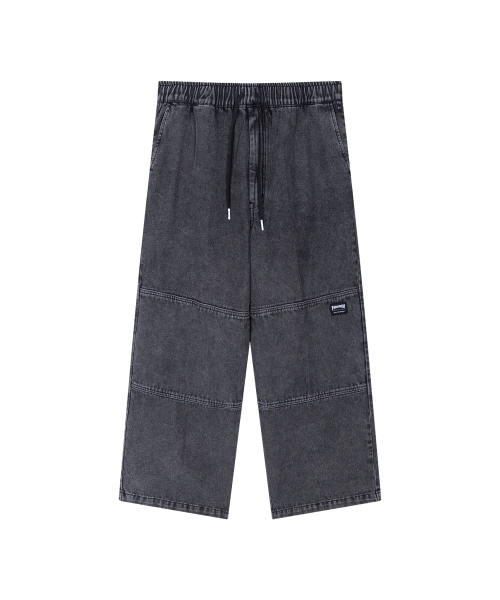 Свободные джинсы Double Knee Slub Denim Easy Pants Black