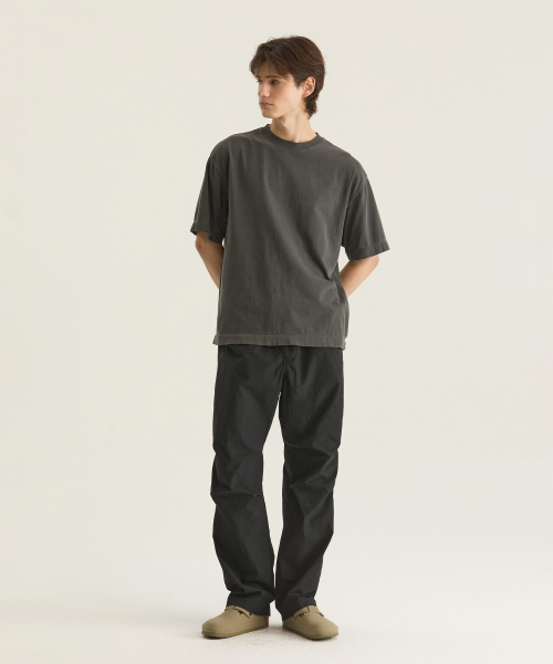 CN Washed парашютные брюки — Black