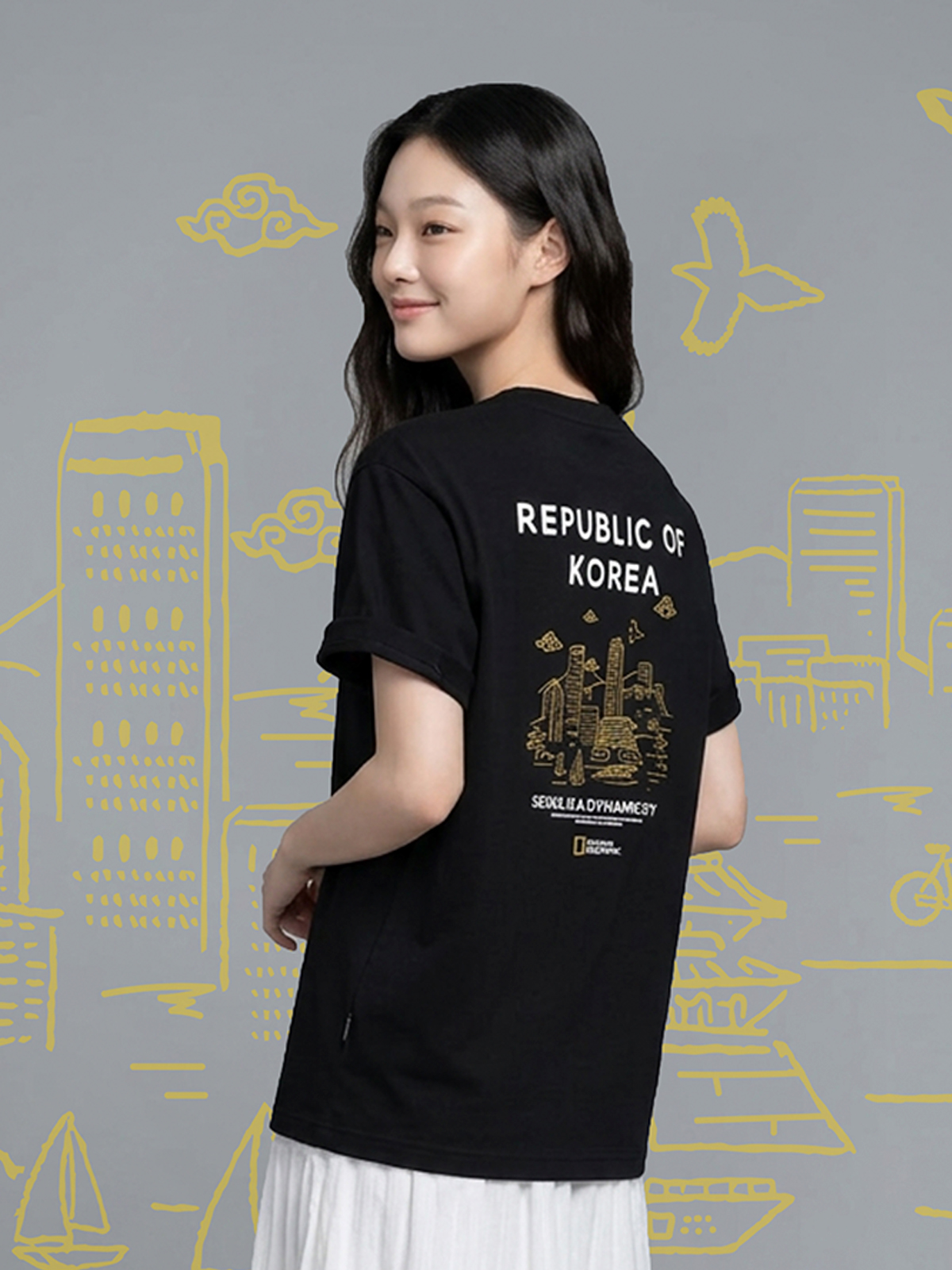 Футболка N262UTS922 [ROK] Dynamic City Graphic BLACK