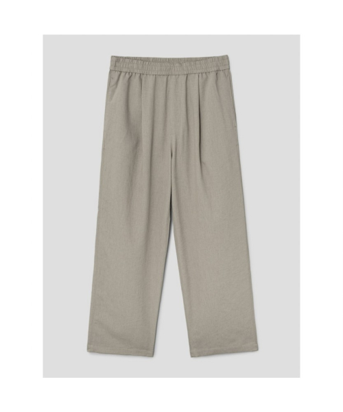 Свободные брюки-слаксы на резинке, Beige