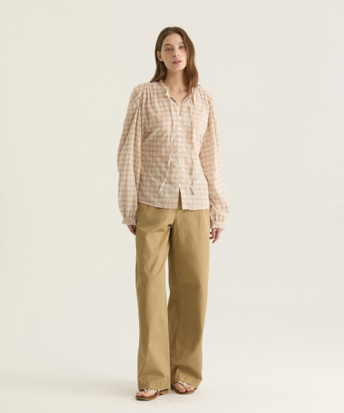 Брюки бочонки Barrel Leg - Beige