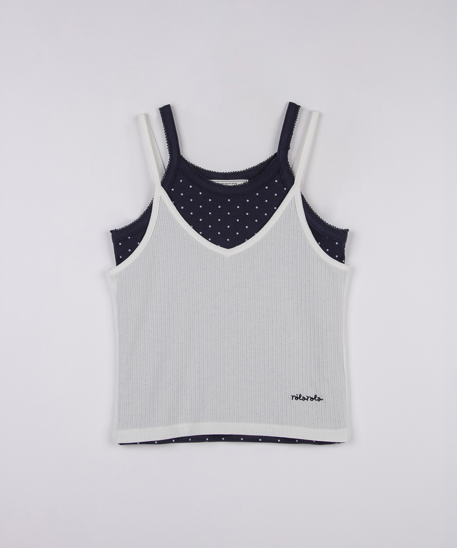 LAYERED SLEEVELESS SET WH+NV